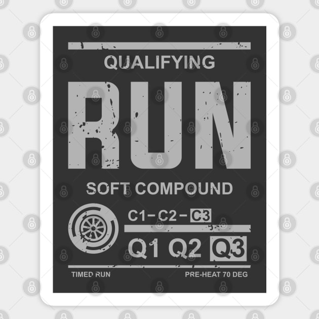 F1 Qualifying Run Q3 Design Magnet by DavidSpeedDesign